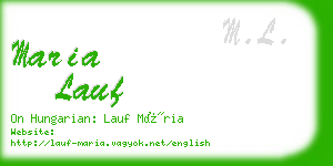 maria lauf business card